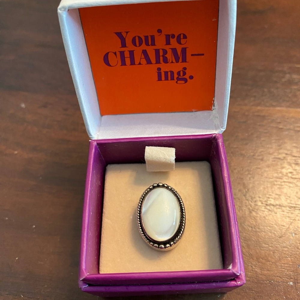 Lori Bonn Sterling Silver mother of pearl slide charm